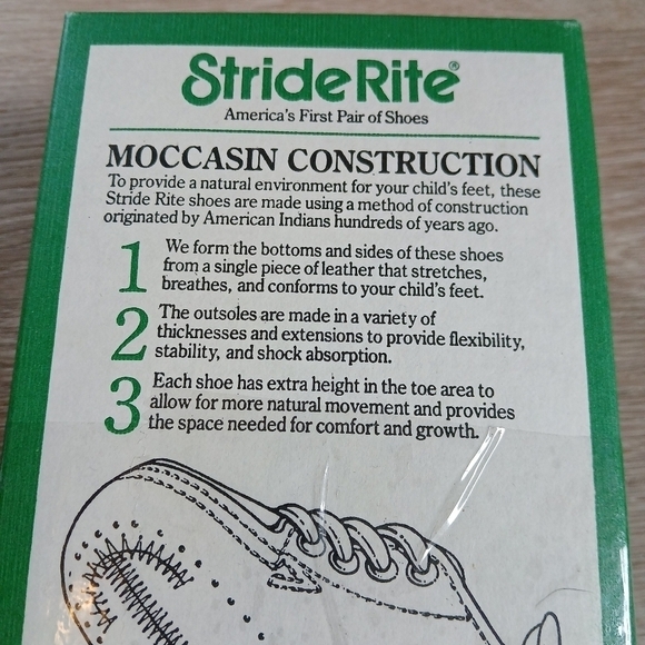 Vintage Child's Stride Rite Saddle Oxford Shoes Leather In Box Size 6.5 EE - Picture 10 of 13